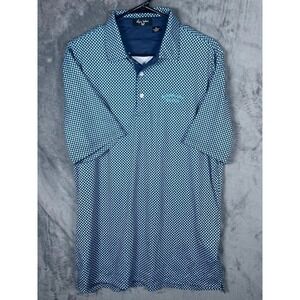 Rosemary Beach Florida Byron Nelson Golf Men's Polo Shirt Green Blue Size Medium